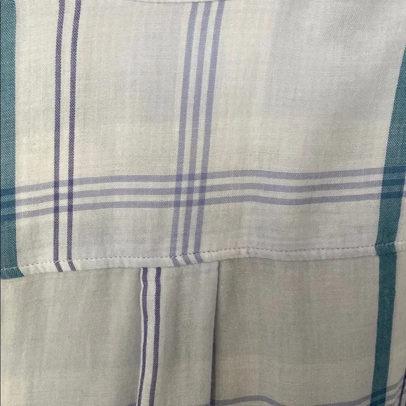 Express Teal and White Plaid Shirt - Picture 9 of 13
